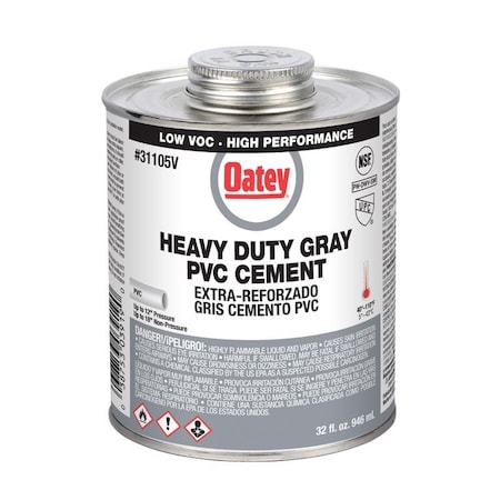 Gray Cement For PVC 32 Oz